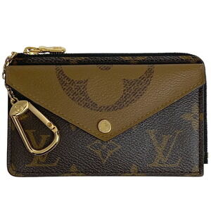 Louis Vuitton Porte Carte Wallet Recto Verso L Zipper Reverse Brown